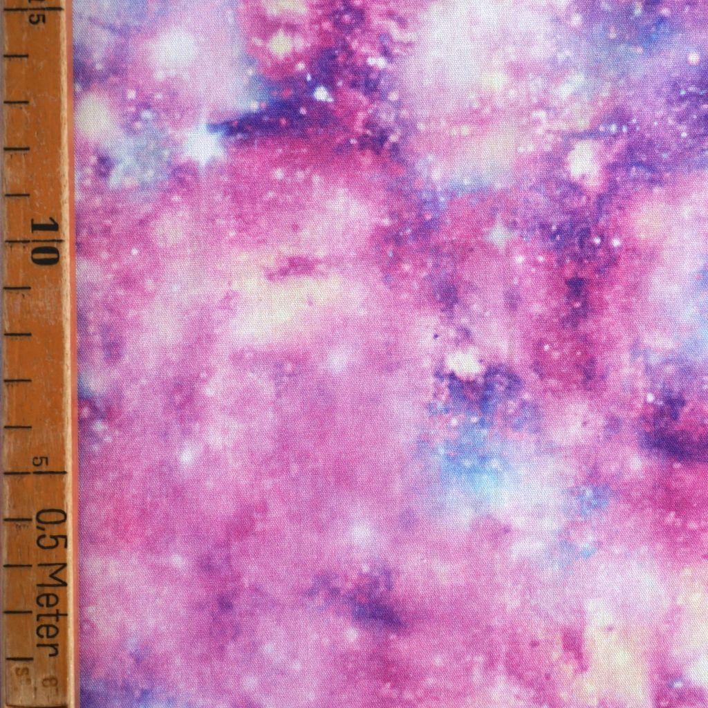 Baumwollstoff Motivdruck Galaxy pink rosa